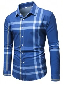 Camisa De Hombre - Azul - Ver 1