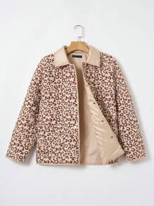 SHEIN LUNE In hoa Báo Thả vai Áo khoác Quilted - Nhiều màu - Xem 1