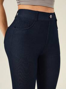 VARSITIE Sports Yoga Basic Magic™  Denim With LEGGING - Medium Wash - View 5