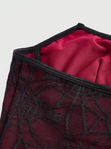 ROMWE Goth 女式不对称下摆束腰上衣 - 黑色 - 查看 4