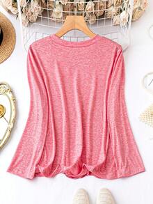 Celure 大碼蒲公英印花T恤 - 粉色 - 查看 2