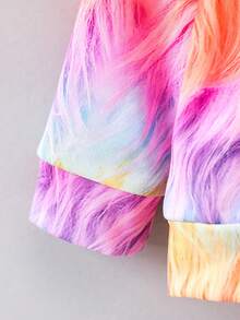 SHEIN 少女独角兽印花扎染卫衣 - 彩色 - 查看 4