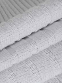 RueChic Men Turtleneck Ribbed Knit Sweater - White - View 5