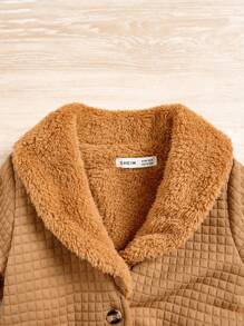 SHEIN Cô Gái Trẻ 	
Fuzzy Khăn quàng Thắt lưng áo - Màu vàng - Xem 3
