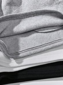 Elamini 3入組素色彈性腰帶運動短褲