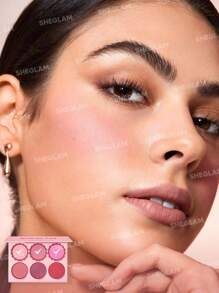 SHEGLAM Floral Flush Blush Palette-Blushing Bouquet 6-Color Pressed Powder Blush Palette Long Lasting High Pigment Non-Fading  Natural Lightweight Face Makeup Pink Blush Brand Beauty Makeup Face Paint Cosmetic For Women Girls Perfect For Winter Spring Ideal For Y2K Fancy Fashion Suitable For Birthday Gift Party Ready Best Color - Blushing Bouquet - View 6