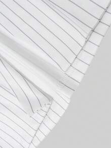 SHEIN Unity 條紋印花掛脖上衣 - 白色 - 查看 4