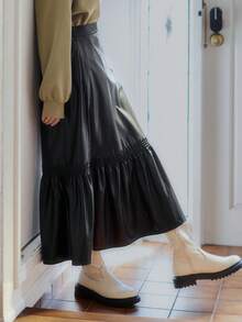 FRIFUL Của phụ nữ Da giả Váy - màu đen - Xem 6