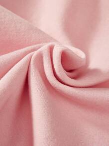 SHEIN Sudadera Informal De Manga Larga Con Cuello Redondo Para Niña Adecuada Para Otoño E Invierno - Rosa - Ver 4