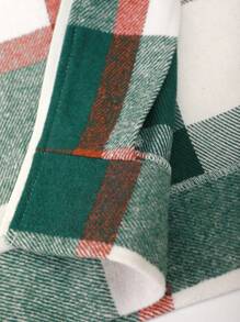 Aesthetic Post Cazadora Holgada Con Capucha A Cuadros Para Hombres - Verde - Ver 4