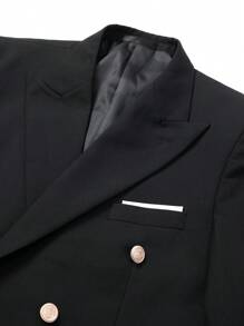 Manfinity Mode Traje De Solapa De Doble Botonadura Para Hombre