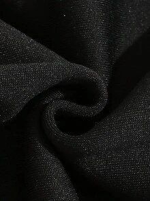 Men Contrast Panel Thermal Lined Sweatshirt & Drawstring Waist Sweatpants - Black - View 5