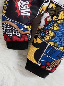 時尚嬰兒男孩圖案夾克和長褲套裝,秋天和冬天 - 彩色 - 查看 3