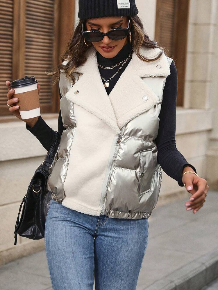 Zip Up Vest Padded Padded Coat For Winter Clothes