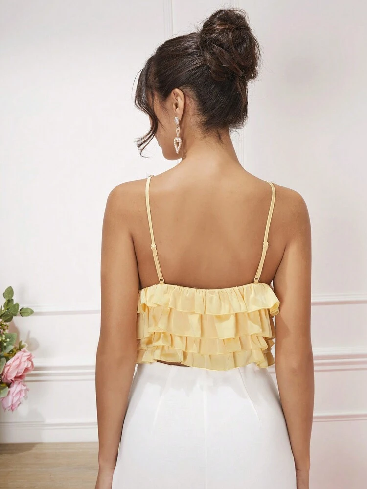 Multilayered Asymmetric Hem Camisole Top