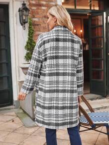 Aveloria Plaid Double Breasted Overcoat
