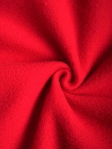 SHEIN EZwear Hơn Cây thông noel & Đồ họa Khẩu hiệu Lót nhiệt Áo nỉ - Đỏ - Xem 6