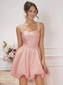 Enchnt 貼花細節吊帶洋裝