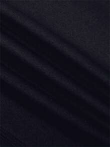 SHEIN EZwear Áo nỉ có mũ cỡ lớn dành cho nữ, thích hợp cho lễ tốt nghiệp, tựu trường, lễ tốt nghiệp, giáo viên, áo nỉ mùa thu cho mùa tựu trường. - màu đen - Xem 3