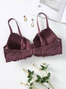 Floral Lace Underwire Bra Lingerie