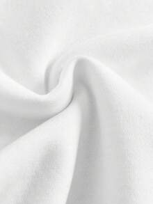 SHEIN Cô gái Tween 1 Miếng In Giáng sinh Lót nhiệt Áo nỉ - trắng - Xem 4