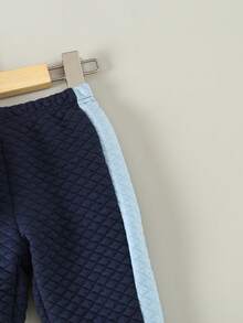 Baby Boy Two Tone Quilted Sweatshirt & Sweatpants & Scarf - Multicolor - View 3