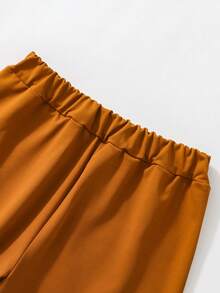 SHEIN 3入組字母印花緊身褲套裝 - 米色 - 查看 4