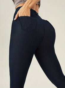 VARSITIE Sports Yoga Basic Magic™  Denim With LEGGING - Medium Wash - View 4