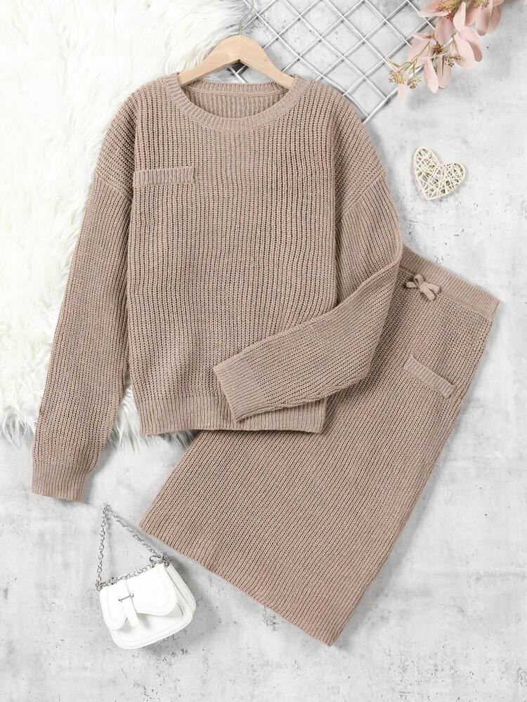 Teenage Girls Casual Sweater Set
