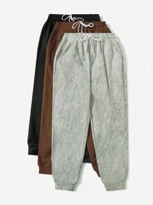 SHEIN LUNE Plus Size Drawstring Waist Sweatpants