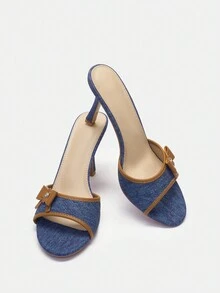 CUCCOO SZL 女性高跟涼鞋 - 藍色 - 查看 5