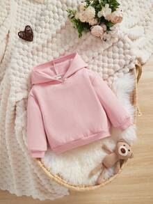 女婴卡通字母图案卫衣 - 淺粉色 - 查看 2