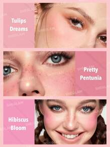 SHEGLAM Floral Flush Blush Palette-Blushing Bouquet 6-Color Pressed Powder Blush Palette Long Lasting High Pigment Non-Fading  Natural Lightweight Face Makeup Pink Blush Brand Beauty Makeup Face Paint Cosmetic For Women Girls Perfect For Winter Spring Ideal For Y2K Fancy Fashion Suitable For Birthday Gift Party Ready Best Color - Blushing Bouquet - View 2