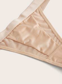 Ocili Leisure Solid Mesh Insert Thong