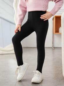 SHEIN 年輕女孩實色有腳毛衣褲