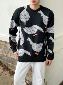 Manfinity Hypemode 男士毛衣 - 黑色 - 查看 3