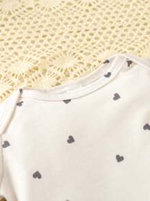 Bebé Chicas con estampado de corazón manga larga Body Set , otoño/invierno ( 5 piezas )