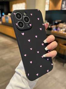 Maryam Alam 艺术家 Girlcore 心形磨砂手机壳，节日，爱情情人节 - 粉色 - 查看 2