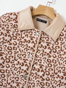 SHEIN LUNE In hoa Báo Thả vai Áo khoác Quilted - Nhiều màu - Xem 4