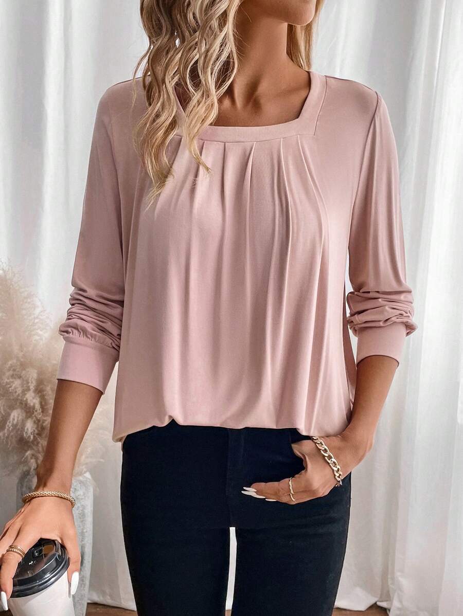 SHEIN LUNE Camiseta De Mujer - Rosa - Ver 1