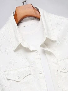 Manfinity Homme Men Plus Flap Pocket Denim Shirt Without Tee