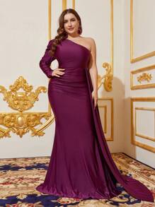 Vestidos de Promoción y Noche de Mujer Plus - Morado - Ver 1