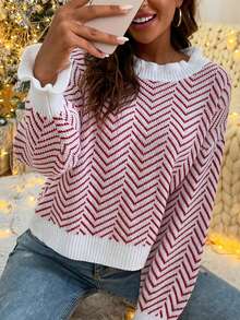SHEIN Essnce Áo len nữ Giải trí - trắng - Xem 4
