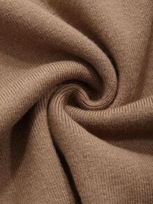 FRIFUL High Waist Split Hem Skirt,Pencil Skirt Fall,Winter - Camel - View 3