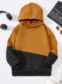 SHEIN Áo nỉ hai màu dành cho bé gái tuổi teen - trắng - Xem 1