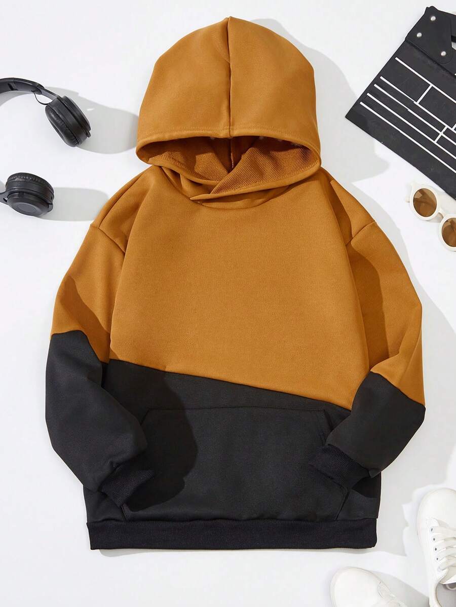 SHEIN Áo nỉ hai màu dành cho bé gái tuổi teen - trắng - Xem 1