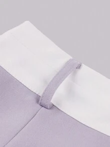 SHEIN Unity Tương phản Váy thắt eo - Xám - Xem 5