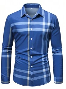 Camisa De Hombre - Azul - Ver 4