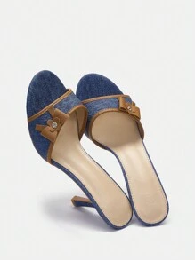 CUCCOO SZL 女性高跟涼鞋 - 藍色 - 查看 4