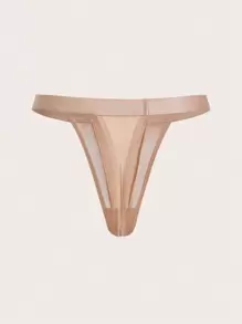 Ocili Leisure Solid Mesh Insert Thong